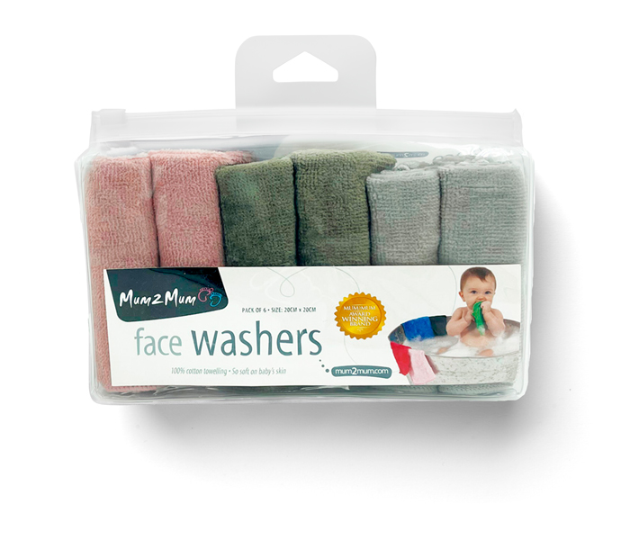 Wet Washcloth Washcloth Teether Face Washers 6pk – Mum Mum