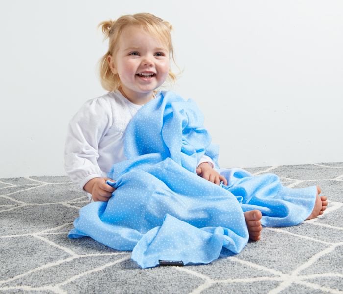 blue muslin blanket
